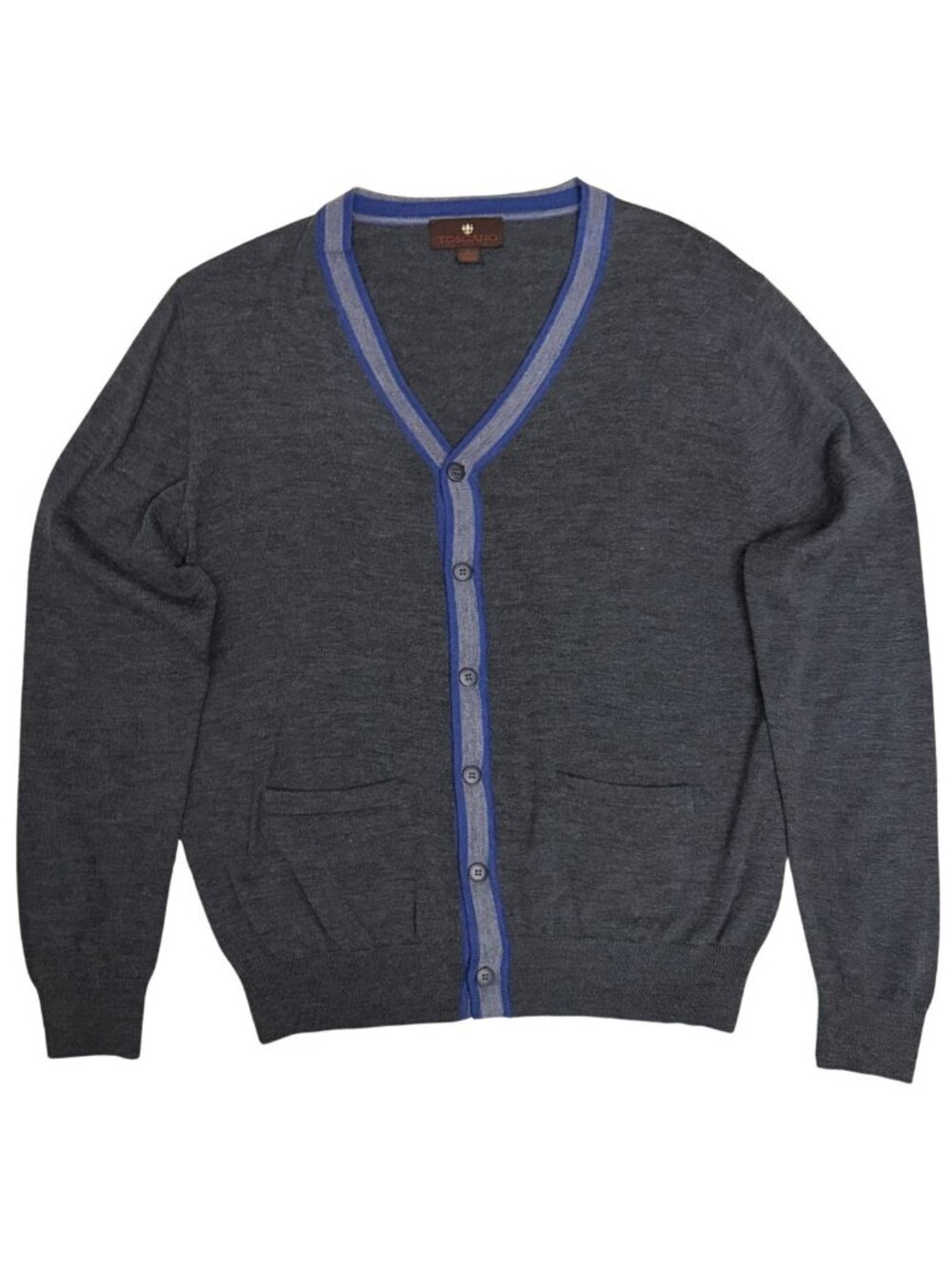 TOSCANO Merino Wool Blend CARDIGAN SWEATER Business Casual Mens Medium
